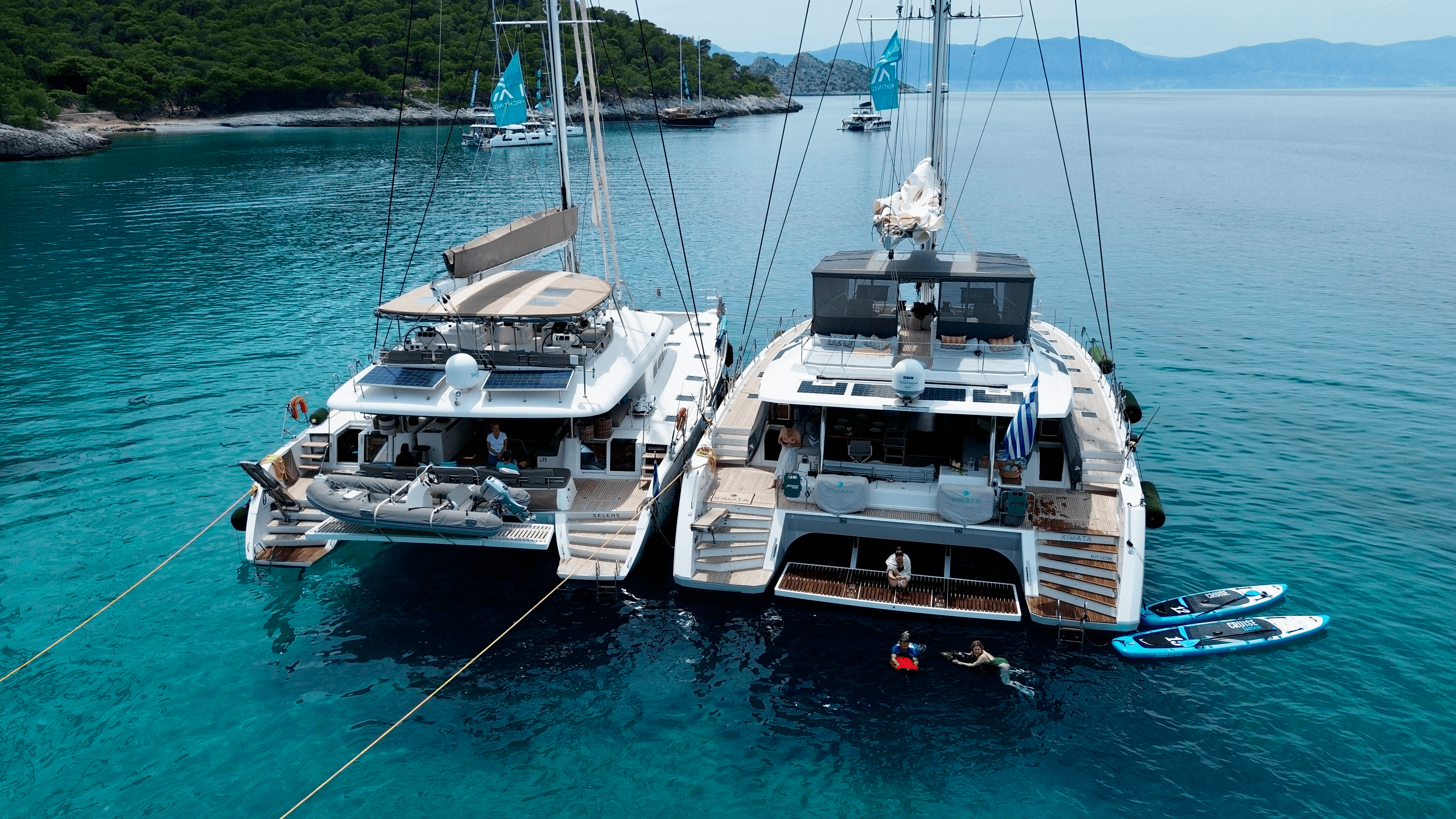 Tandem Yachts at Sea