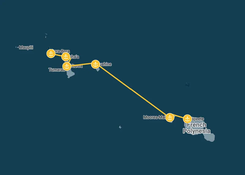 Tahiti to Bora Bora Itinerary